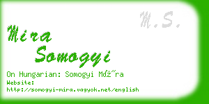 mira somogyi business card